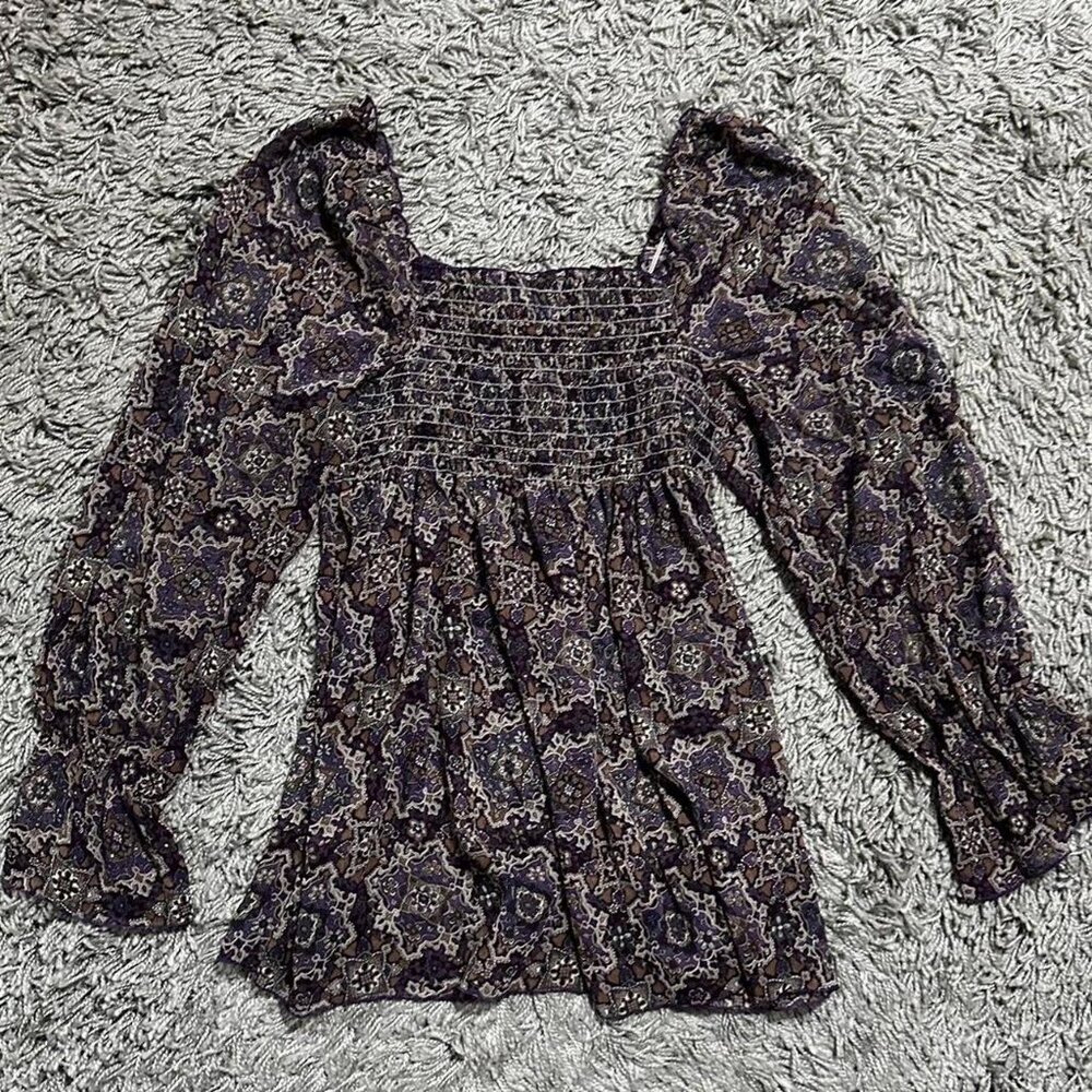 Kelly Renee Babydoll Off the Shoulder Boho Top Size M